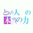 とある人の本当の力（パワー）