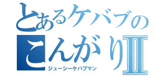 とあるケバブのこんがり日記Ⅱ（ジューシーケバブマン）