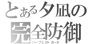 とある夕凪の完全防御（パーフェクトガード）