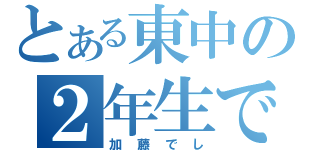 とある東中の２年生です（加藤でし）