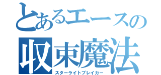 とあるエースの収束魔法（スターライトブレイカー）