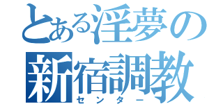 とある淫夢の新宿調教（センター）