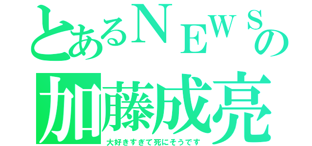 とあるＮＥＷＳの加藤成亮（大好きすぎて死にそうです）