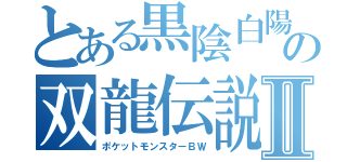 とある黒陰白陽の双龍伝説Ⅱ（ポケットモンスターＢＷ）