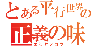 とある平行世界の正義の味方（エミヤシロウ）