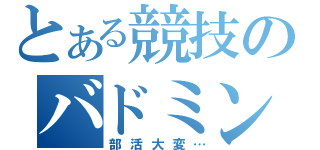 とある競技のバドミントン（部活大変…）