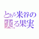 とある米谷の実る果実（梅）