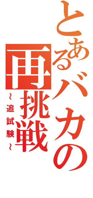 とあるバカの再挑戦（～追試験～）