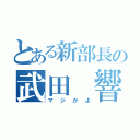 とある新部長の武田 響（マジかよ）