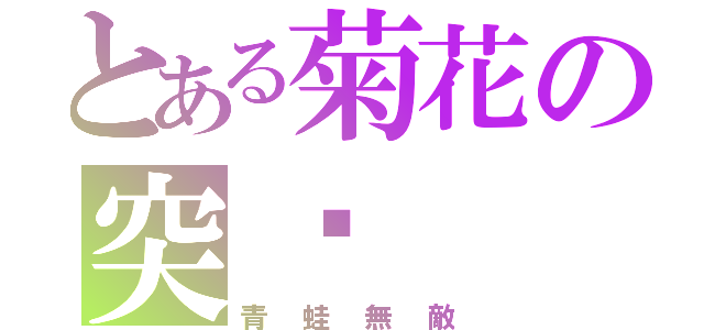 とある菊花の突擊（青蛙無敵）