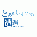 とあるしんやとの遭遇（お前もしんやか？）