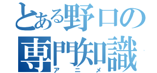 とある野口の専門知識（アニメ）