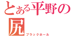 とある平野の尻（ブラックホール）