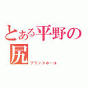 とある平野の尻（ブラックホール）