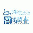 とある生徒会の質問調査（アンケート）