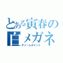 とある寅春の白メガネ（チャームポイント）