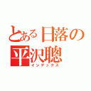 とある日落の平沢聰（インデックス）