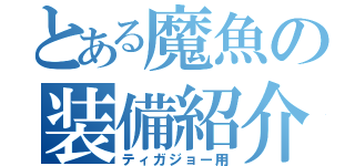 とある魔魚の装備紹介４（ティガジョー用）