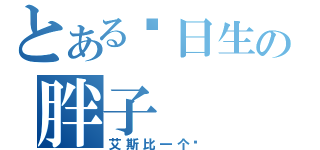 とある值日生の胖子（艾斯比一个呢）