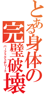 とある身体の完璧破壊（パーフェクトデリート）