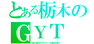 とある栃木のＧＹＴ（白い砂のアクアトープはＭＸ送り）