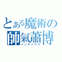 とある魔術の帥氣蕭博緯（インデックス）