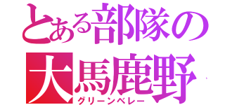 とある部隊の大馬鹿野郎（グリーンベレー）