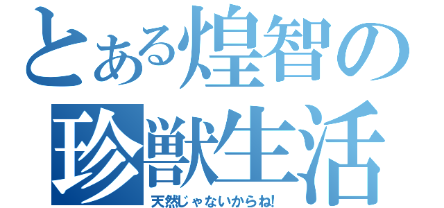 とある煌智の珍獣生活（天然じゃないからね！）