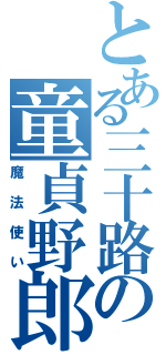 とある三十路の童貞野郎Ⅱ（魔法使い）