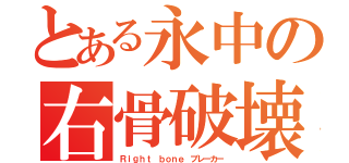 とある永中の右骨破壊（Ｒｉｇｈｔ ｂｏｎｅ ブレーカー）