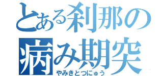 とある刹那の病み期突入（やみきとつにゅう）