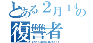 とある２月１４日の復讐者（２月１４日は大ッ嫌いだ！！！）