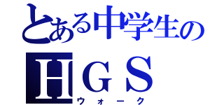 とある中学生のＨＧＳ（ウォーク）