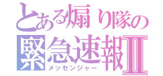 とある煽り隊の緊急速報Ⅱ（メッセンジャー）