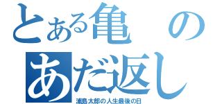 とある亀のあだ返し（浦島太郎の人生最後の日）