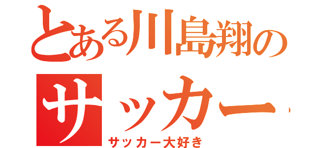 とある川島翔のサッカー説（サッカー大好き）