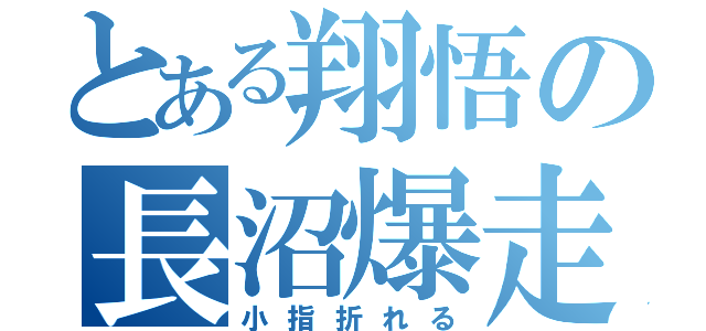 とある翔悟の長沼爆走（小指折れる）