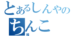 とあるしんやのちんこ（枝）