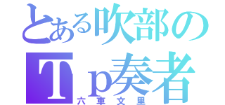 とある吹部のＴｐ奏者（六車文里）