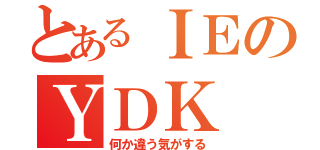 とあるＩＥのＹＤＫ（何か違う気がする）