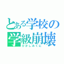 とある学校の学級崩壊（ひがしみくに）