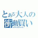 とある大人の衝動買い（イヤッホォォオ！）