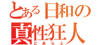 とある日和の真性狂人（どあらぶ）