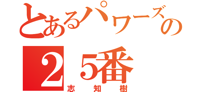 とあるパワーズの２５番（志知樹）