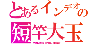 とあるインデオの短竿大玉（カリ無し短小竿、巨大金玉、渡来カルト）