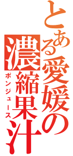 とある愛媛の濃縮果汁（ポンジュース）