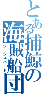 とある捕鯨の海賊船団（シーシェパード）