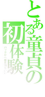 とある童貞の初体験（バックが一番気持ちいい）