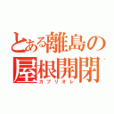 とある離島の屋根開閉車（カブリオレ）