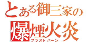 とある御三家の爆煙火炎（ブラストバーン）